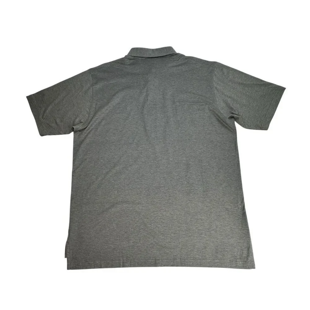 Peter Millar Pinehurst 1895 Golf Polo Heather Gray Cotton Shirt Men’s Size XXL